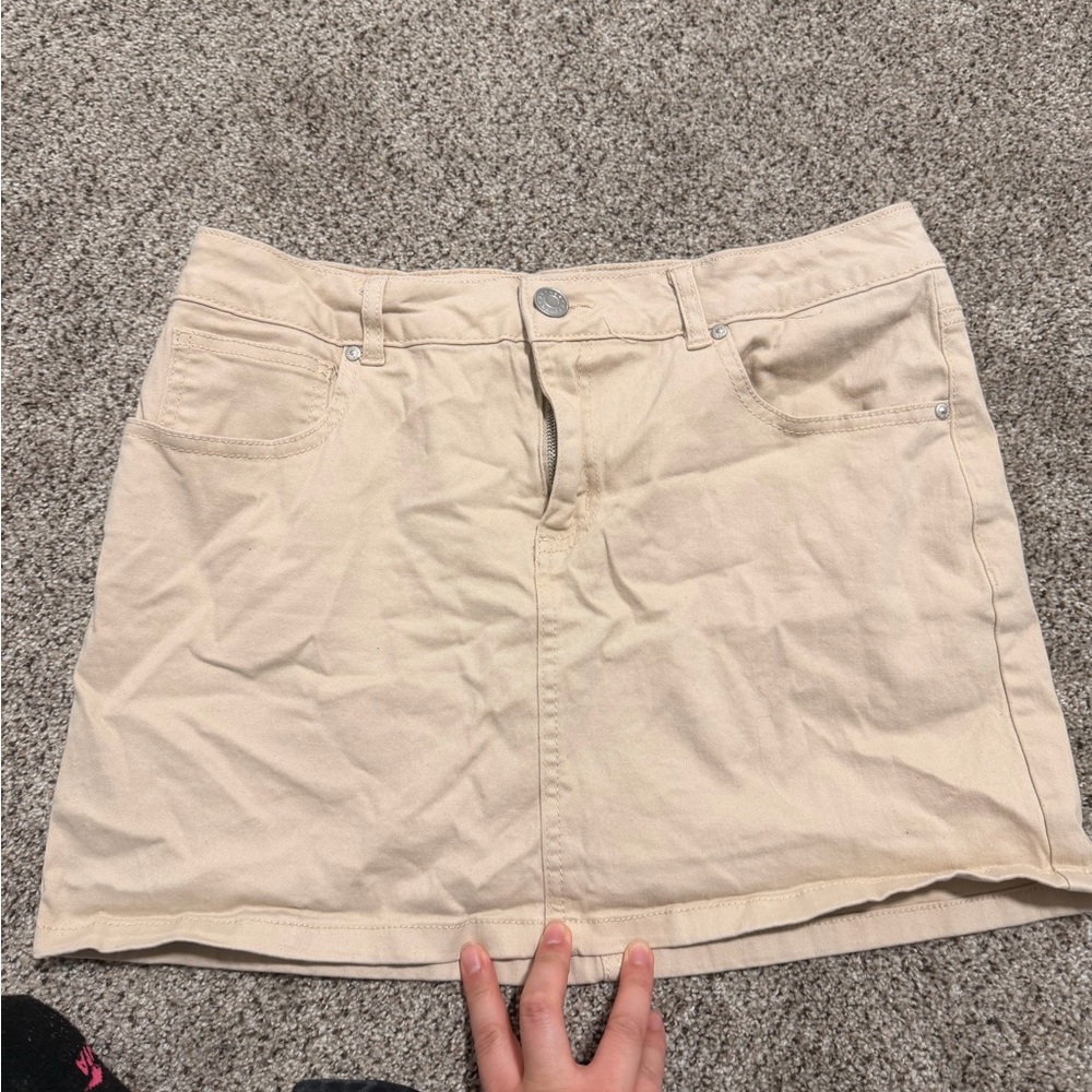 Refuge Cream Mini Skirt
